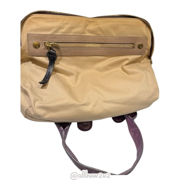 Chloe’ Bay Purple Quilted Satchel Brass Hdw Vint Handbag W/COA Multi-HOST Pick! - Picture 9 of 15